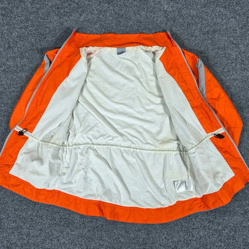 Y2K Nike Vintage Tracksuit Mens Large Grey Orange Full Zip Windbreaker Pants Set